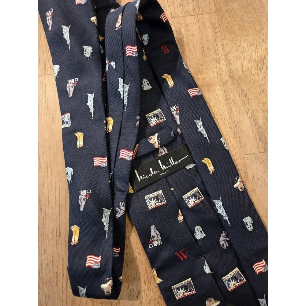 Nicole Miller republican silk tie